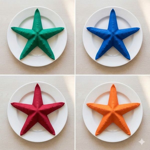 cách gấp khăn ăn hình sao biển