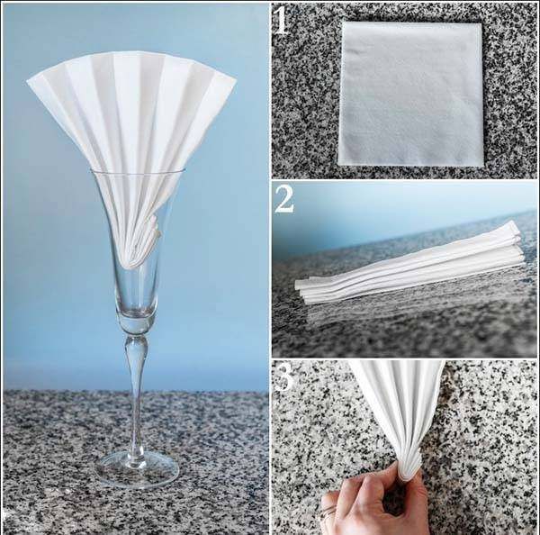 cách xếp khăn ăn bằng giấy