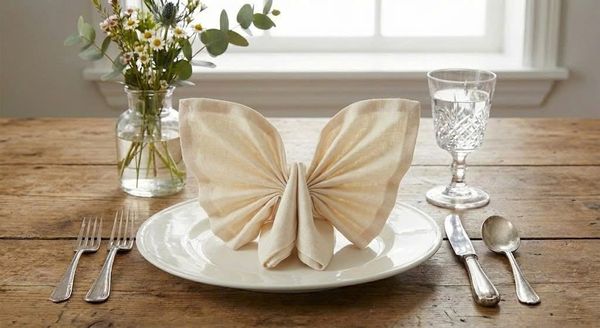 cách gấp khăn ăn hình con bướm