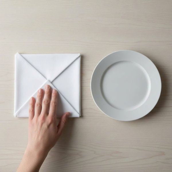 cách gấp khăn ăn hình hoa sen