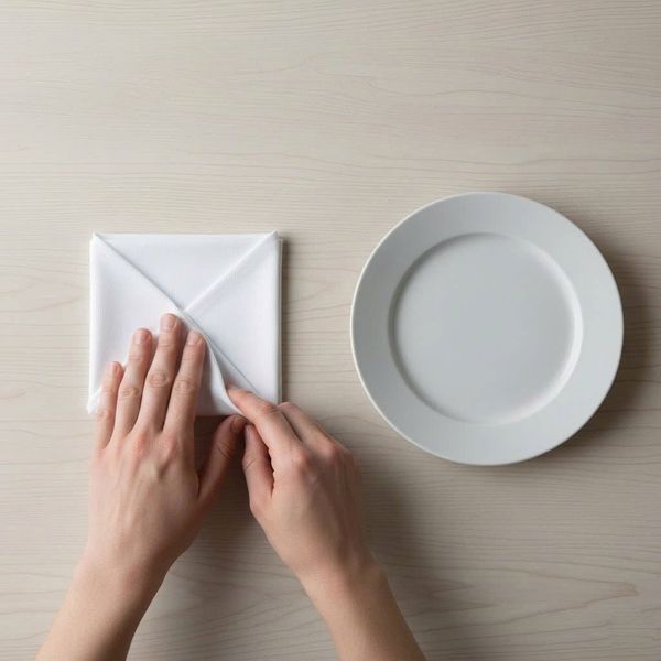 cách gấp khăn ăn hình hoa sen