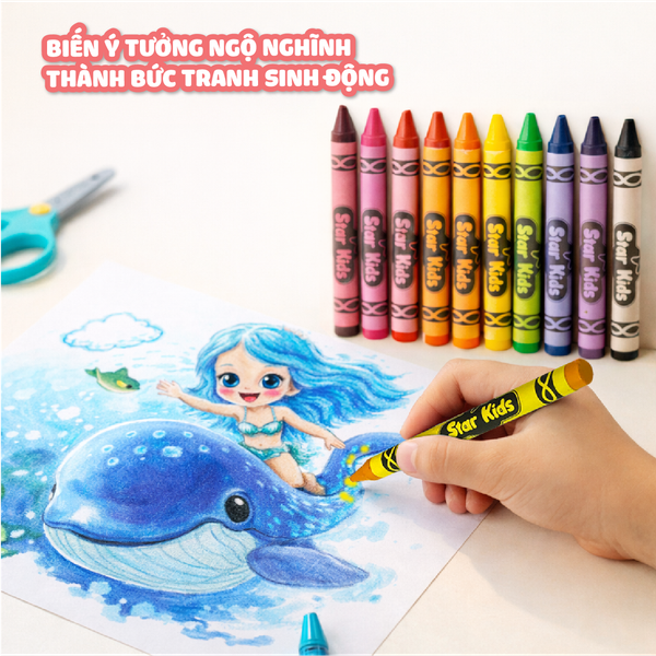 Trọn bộ sản phẩm Star Kids với màu sắc bắt mắt và thiết kế an toàn cho bé