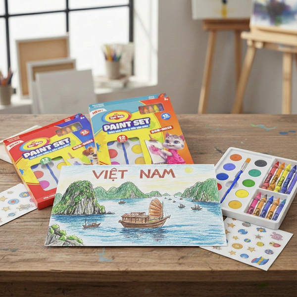 Bé tô màu danh lam thắng cảnh Việt Nam khơi dậy lòng tự hào