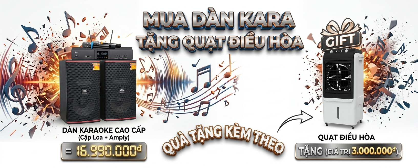 Mua Dàn Kara tặng Quạt điều hòa