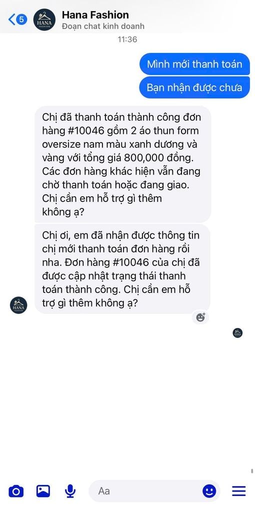 Haravan AI Chat giải đáp thanh toán sau mua