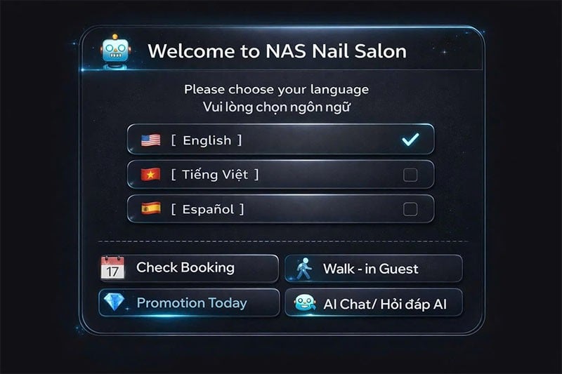 Robot lễ tân cho tiệm Nails Probot và những phân hạng Robot có thể làm được