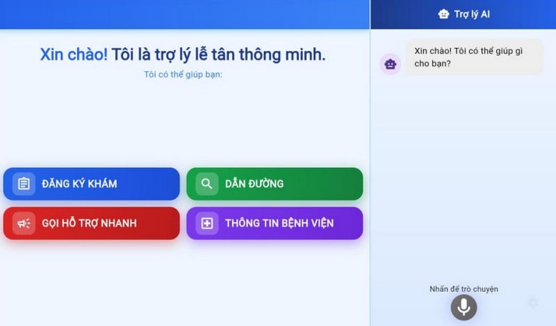 Robot lễ tân thông minh cho bệnh viện ProBot