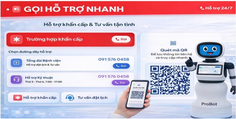 Robot lễ tân thông minh cho bệnh viện ProBot