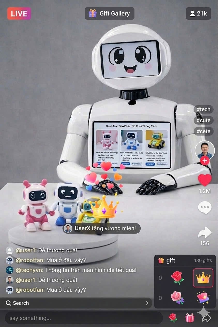 Robot livestream bán hàng ProBot V2