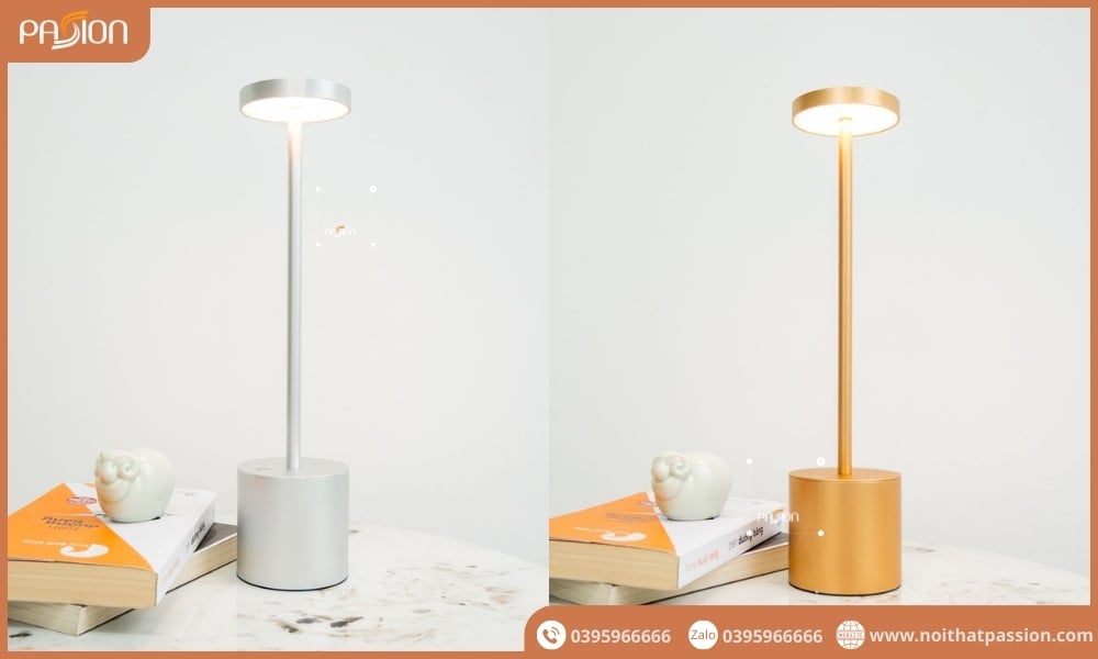Đèn bàn thanh sạc điện trang trí bàn làm việc gọn gàng