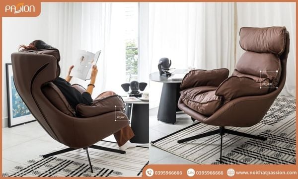Decor ghế armchair phòng khách theo diện tích