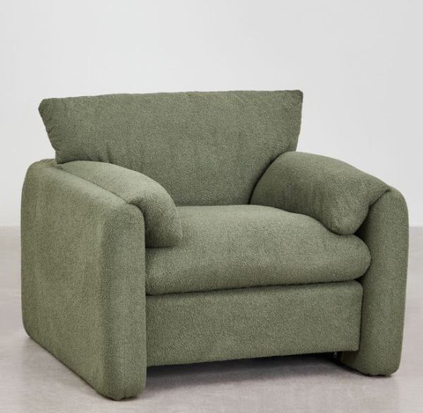 Góc tựa lưng và tay vịn của ghế armchair