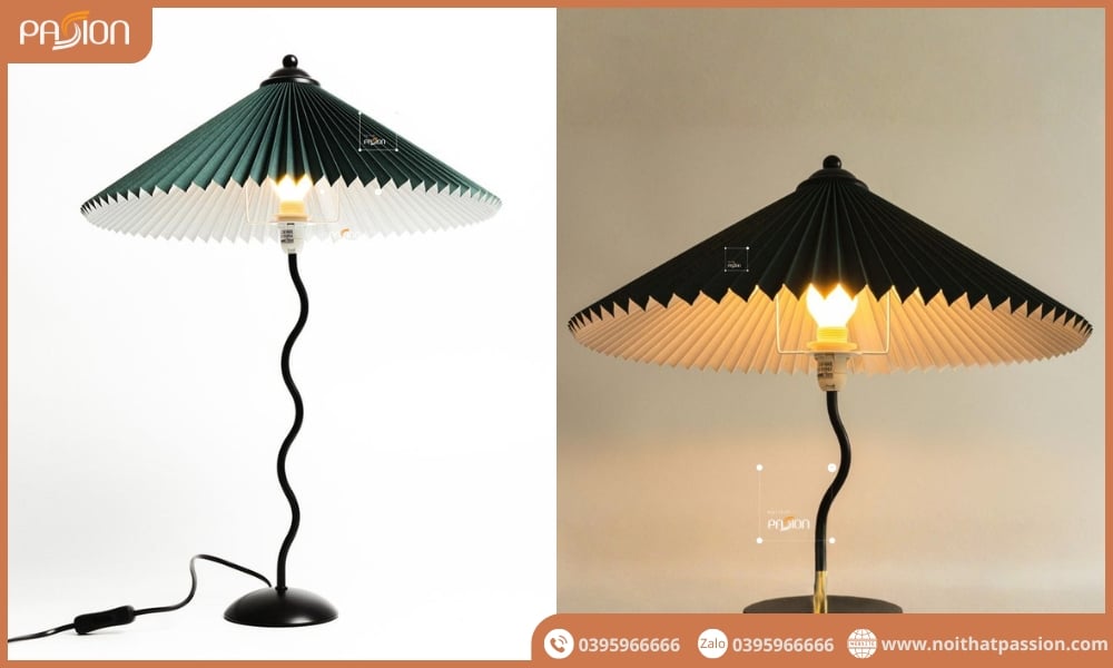 Đèn bàn Vintage Ins Retro xếp Ply ô Hàn Quốc