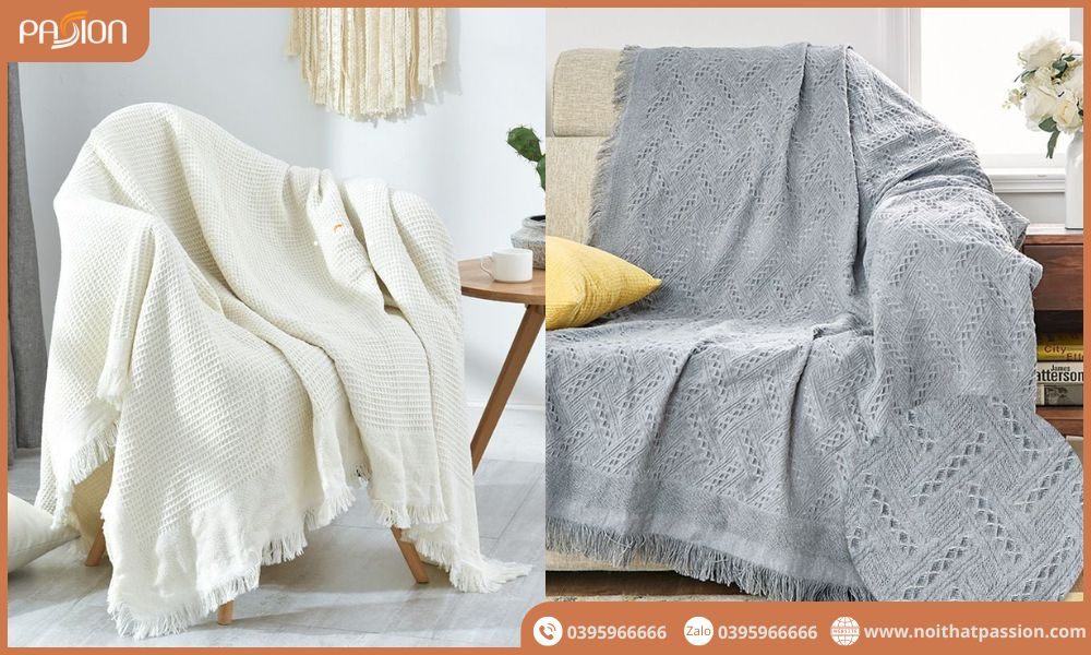 Cách Bố Trí Chăn Phủ Decor Sofa Hiện Đại Đẹp, Sang Trọng