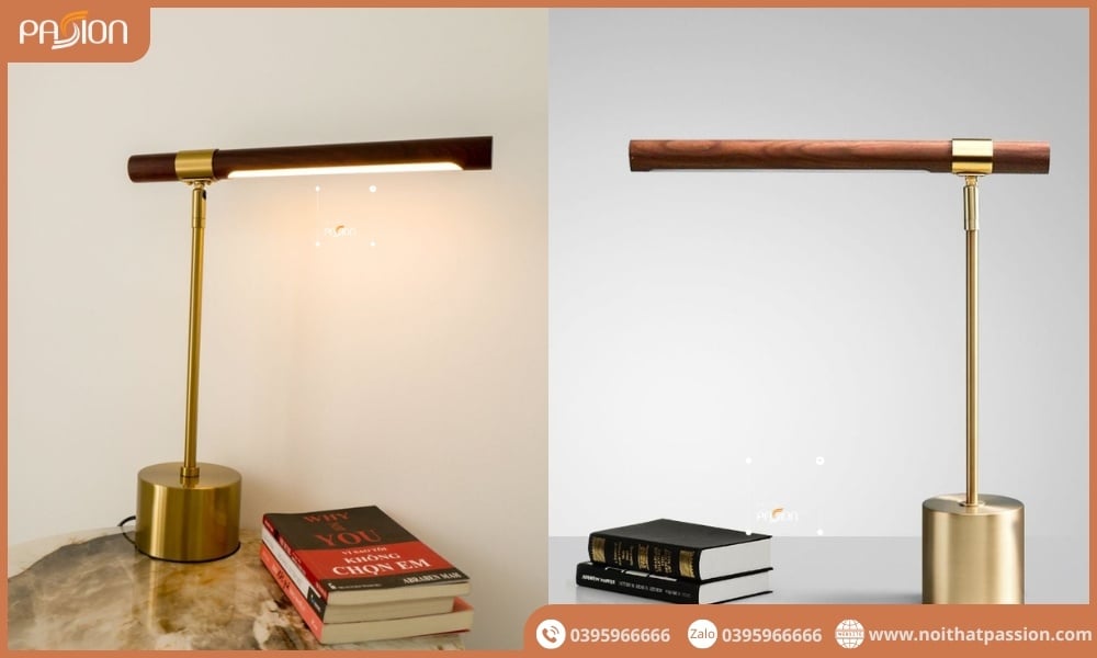 Đèn ngủ LED thành ngang pin sạc điều chỉnh ánh sáng trang trí bàn làm việc