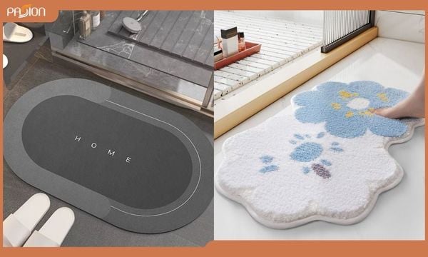 Cách chọn thảm lau chân bên ngoài nhà tắm