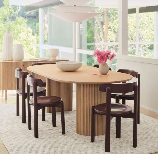 Chọn bàn ăn 6 ghế cho phòng vừa và rộng