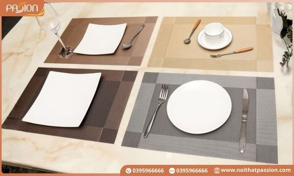 Tấm lót bàn ăn PVC phong cách Châu Âu