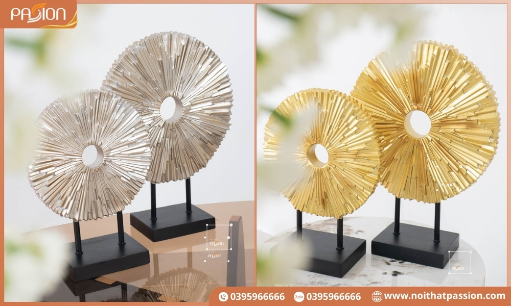 Tượng decor Trumpet Mặt Trời Tròn nghệ thuật sang trọng