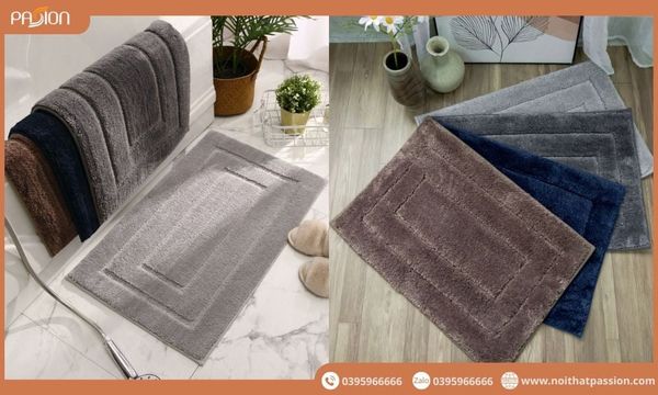 Thảm lau chân siêu thấm họa tiết Tròn Dập Chữ Nhật