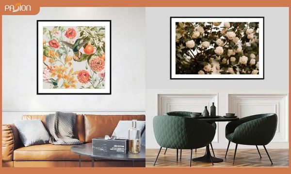 Vị trí bố trí tranh hoa treo tường lý tưởng