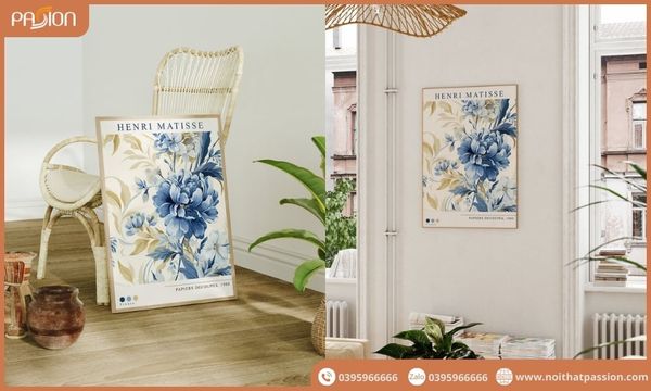 Tranh hoa treo tường cúc xanh Matisse