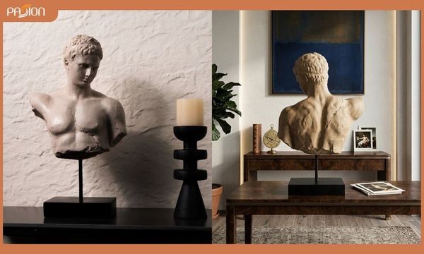 Tượng hình người nam bán thân Vintage
