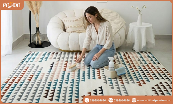 Vệ sinh thảm trải sàn chất cotton
