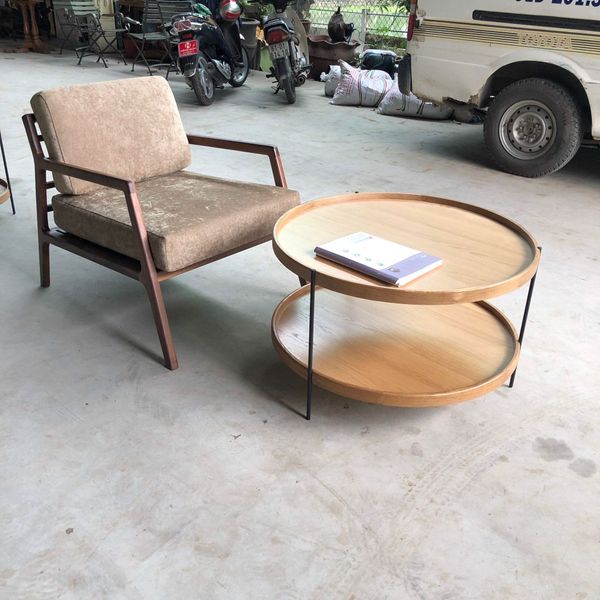 Bàn trà hiện đại gỗ sồi