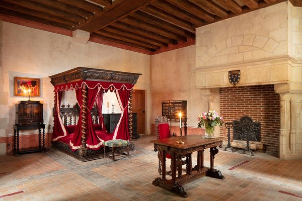 Dinh thự Clos Lucé - phòng ngủ của Leonardo