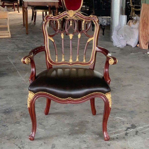 Ghế ăn cổ điển có tay Louis XV armchair