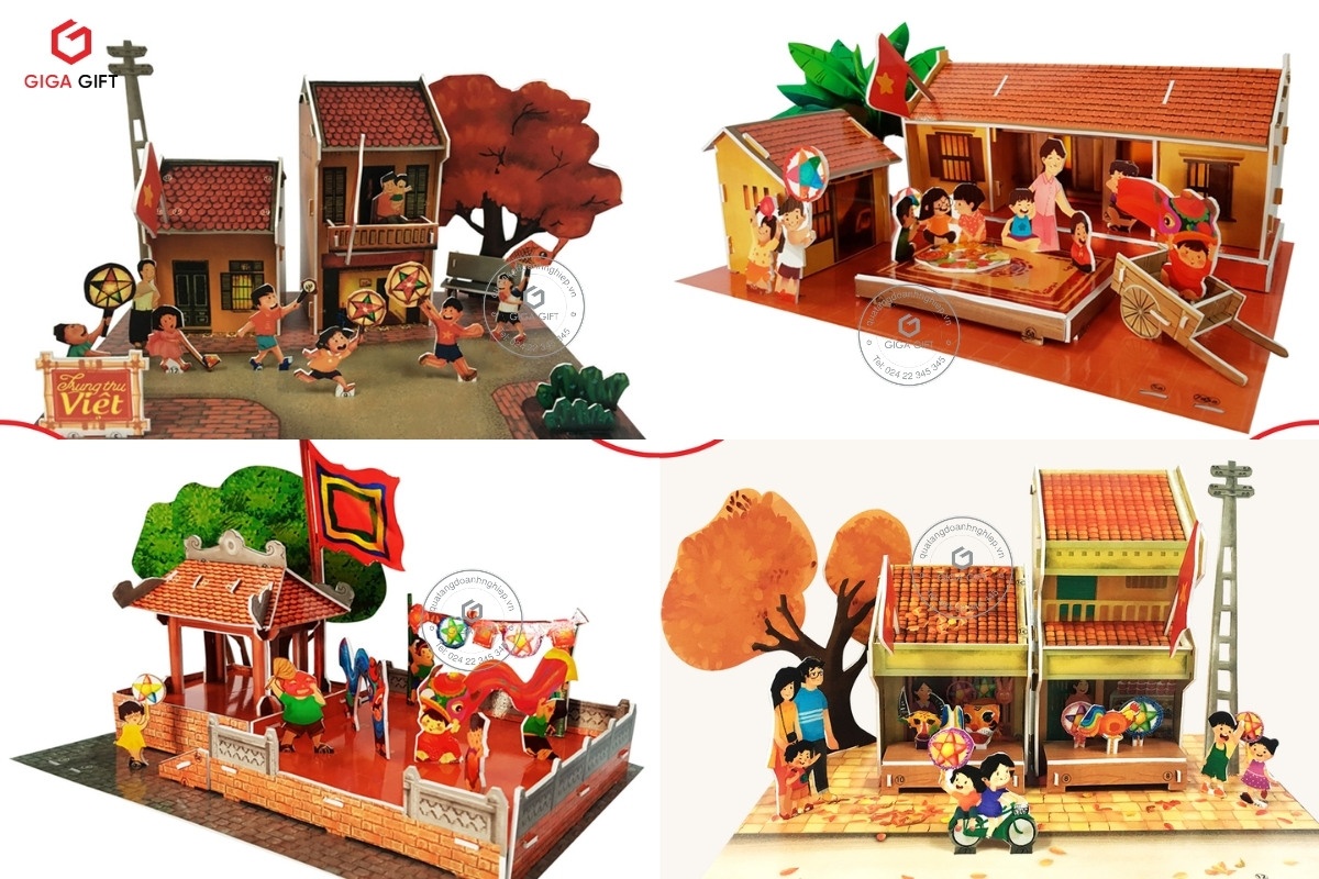 Bộ xếp hình Tết trung thu cổ truyền đầy ý nghĩa cho bé phát triển tư duy