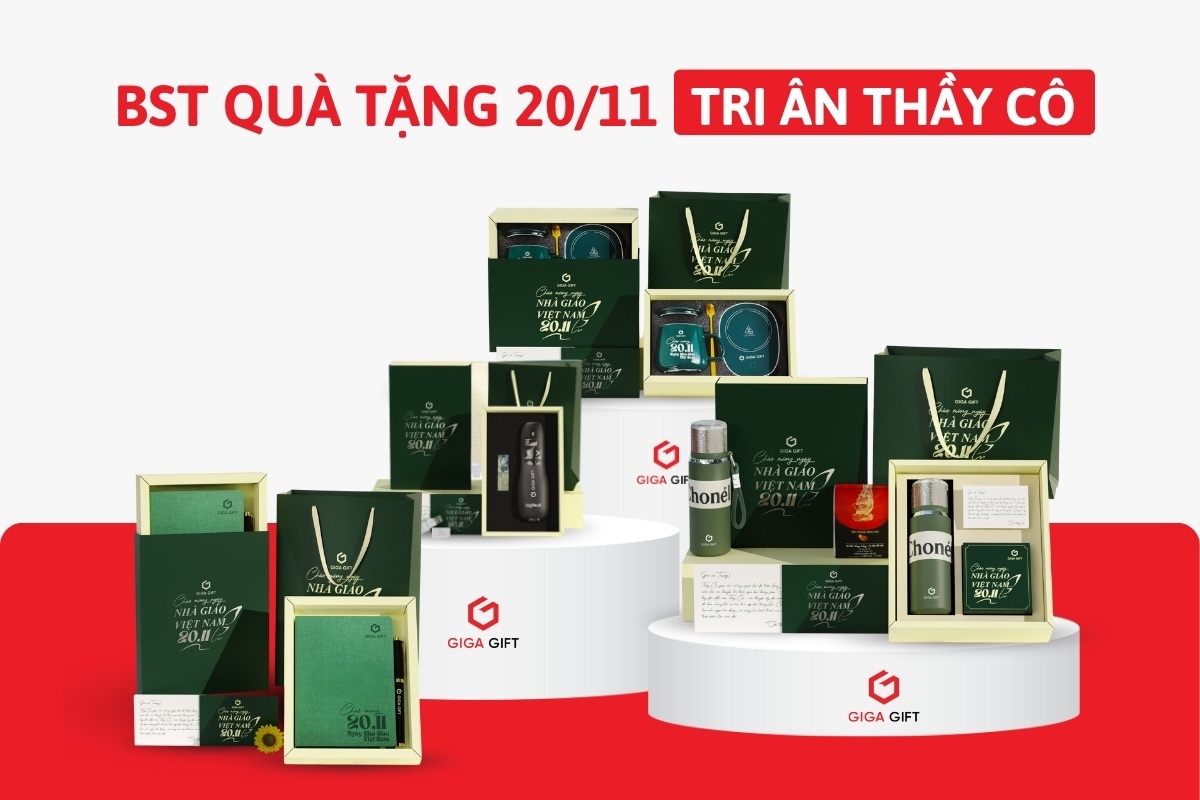 BST Quà Tặng 20/11 Mới Nhất Tri Ân Thầy Cô Từ Giga Gift