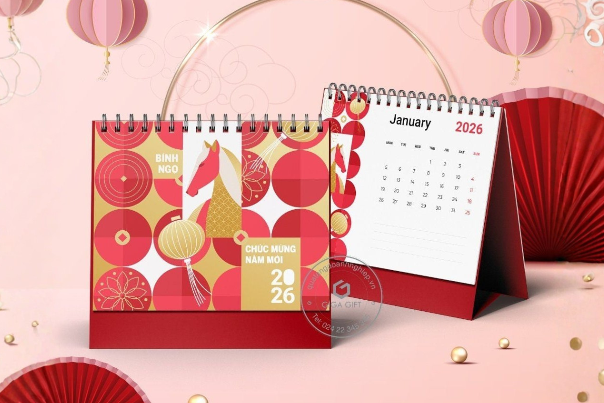 Quà tặng lịch để bàn quảng bá thương hiệu và mang tính ứng dụng cao