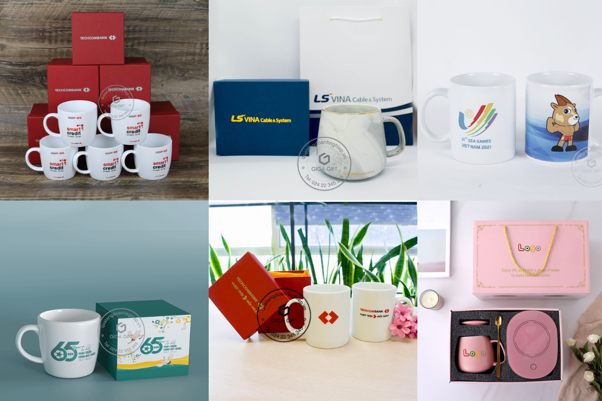 Cốc sứ in logo vừa có giá trị sử dụng vừa có thể trưng bày