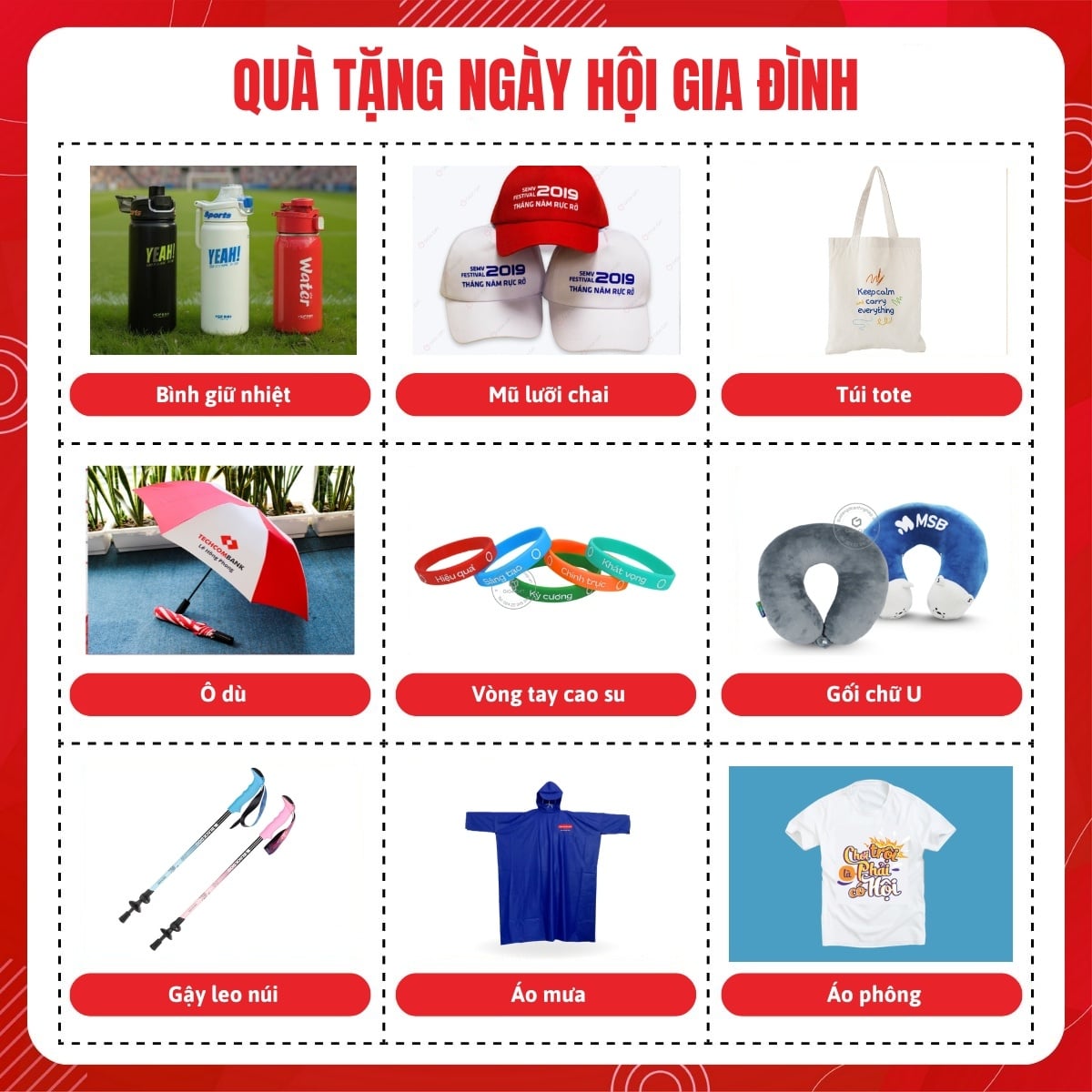 Quà tặng ngày hội gia đình