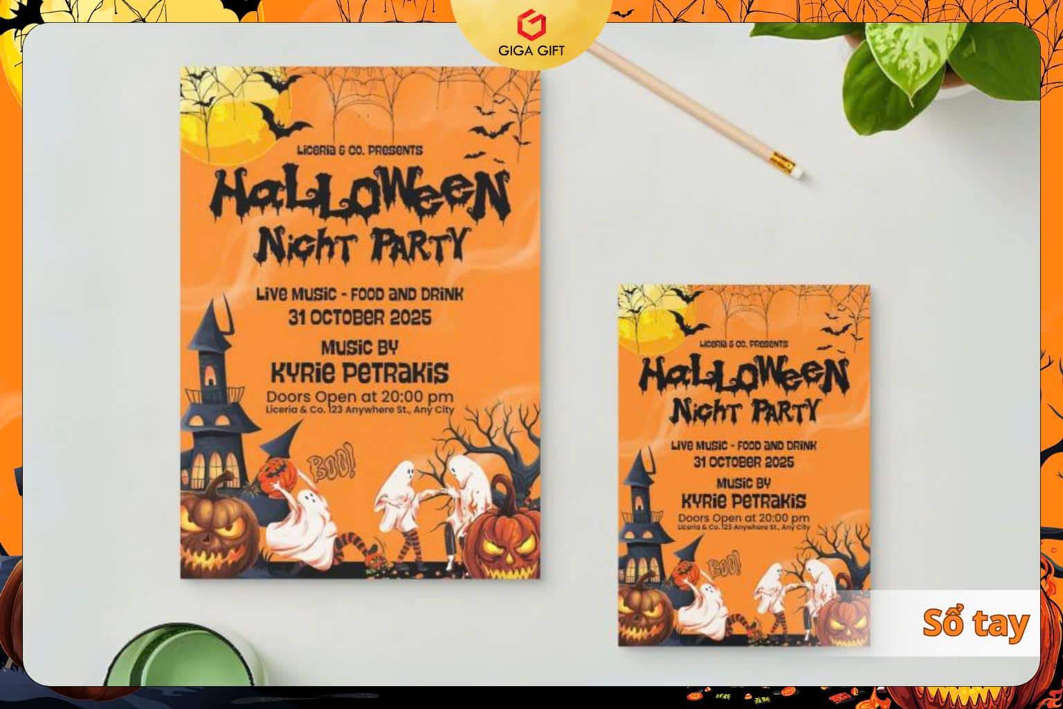 Sổ tay bìa in hình ma mị ấn tượng