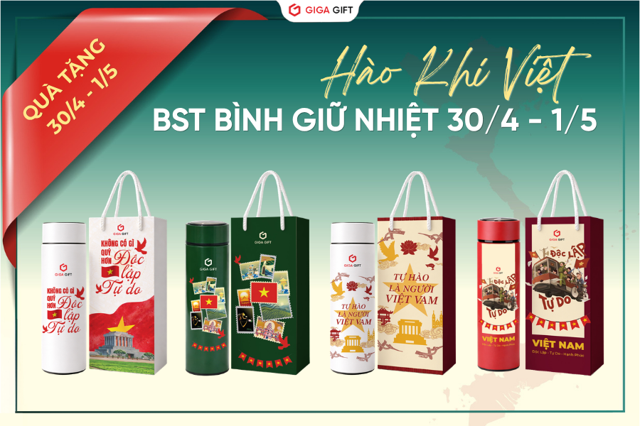 BST bình giữ nhiệt 30/4 - 1/5 độc đáo từ Giga Gift