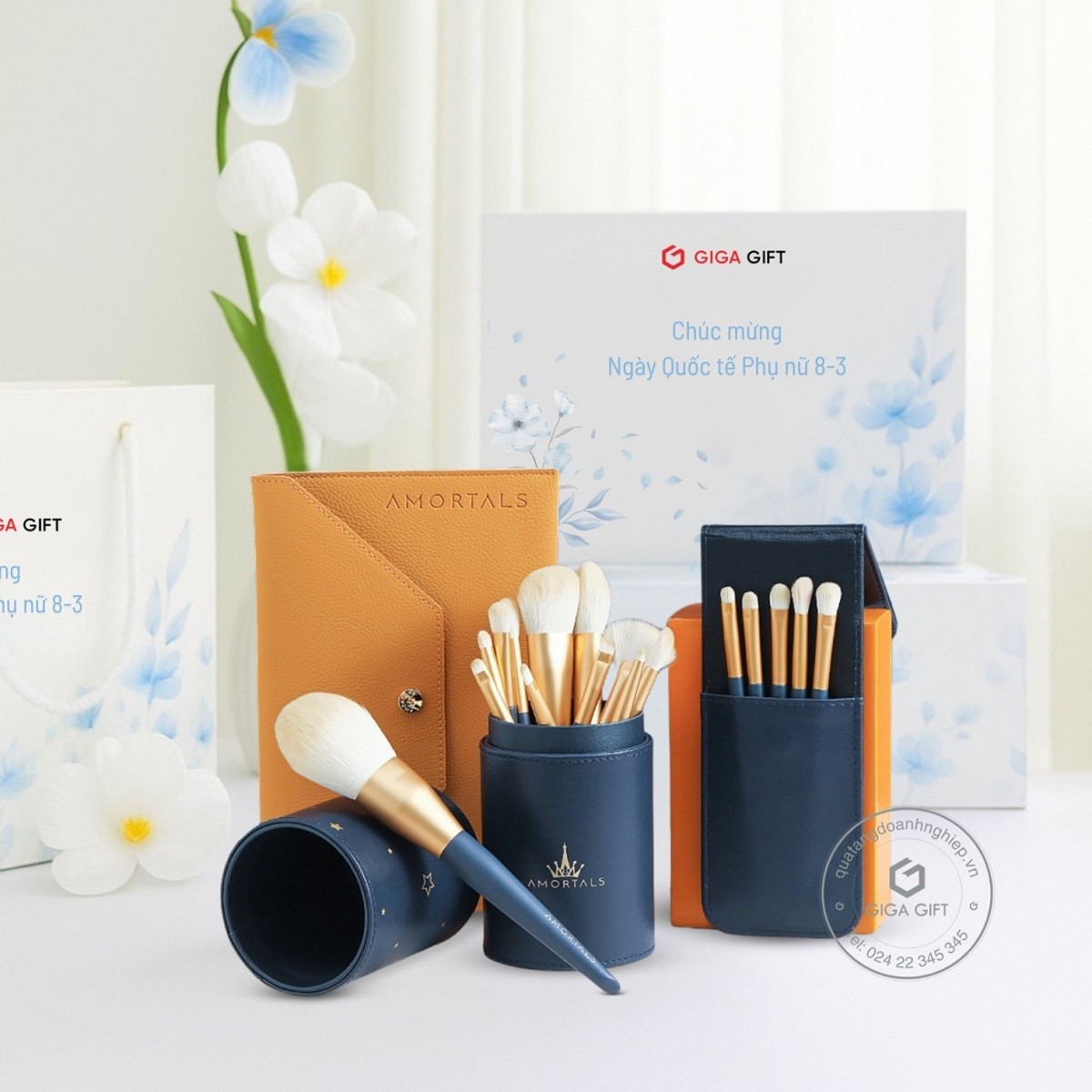 Bộ cọ trang điểm 12 món chuyên nghiệp