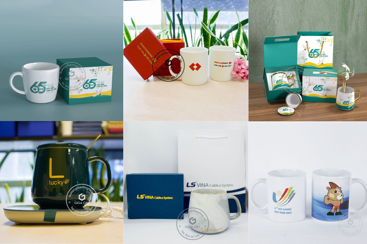 Các mẫu cốc sứ in chuyển nhiệt logo doanh nghiệp