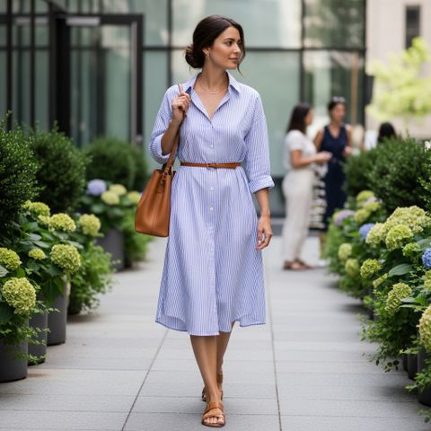 Sandal da và Váy sơ mi  - Giày Hạnh Dung