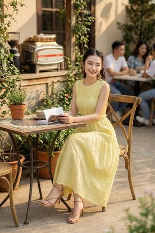Váy midi + sandal quai mảnh – Tinh tế, cuốn hút