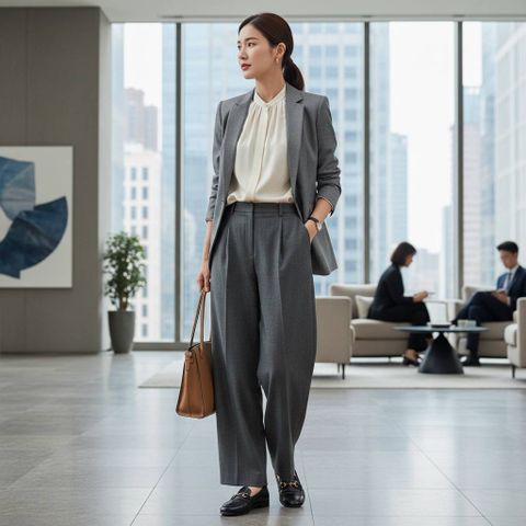 Giày lười Quần tây dáng suông