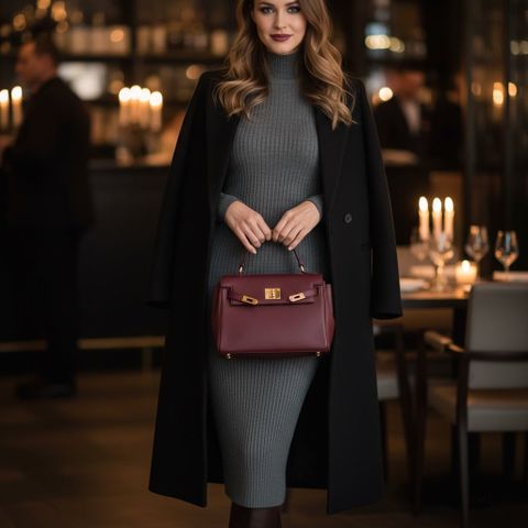 Túi xách đỏ mận – Quyến rũ và tinh tế - Giày Hạnh Dung