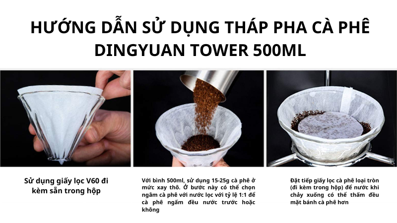 sử dụng tháp pha cà phê lạnh