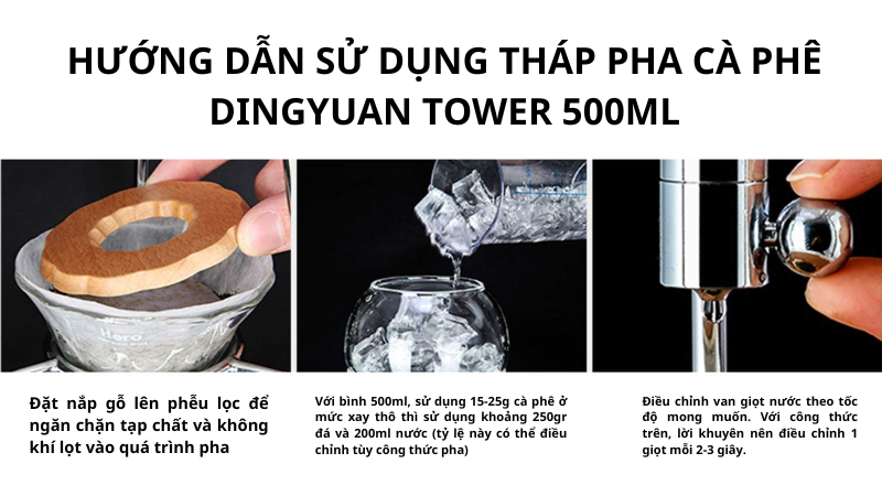 sử dụng tháp pha cà phê lạnh