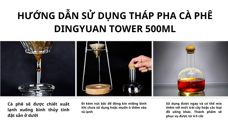 sử dụng tháp pha cà phê lạnh