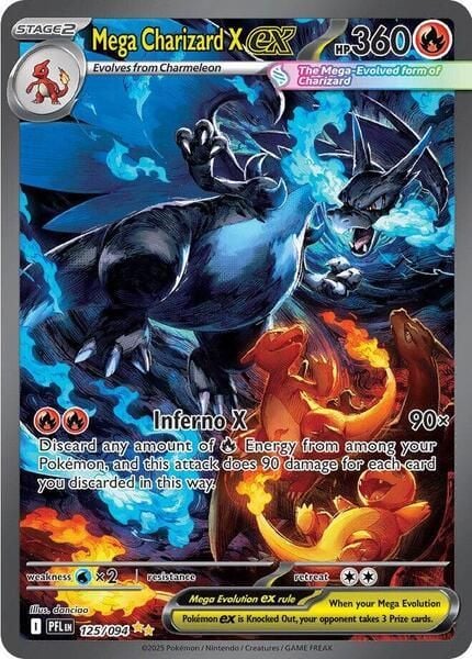 thẻ bài pokemon Mega Charizard X ex&nbsp;125 Special Illustration Rare đắt nhất