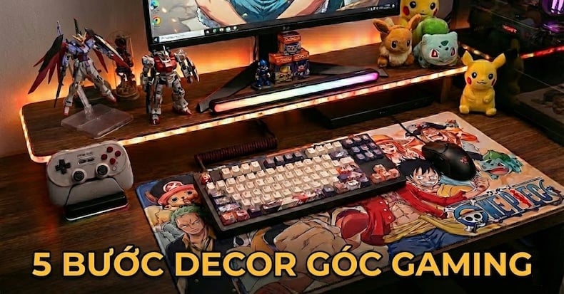 decor góc gaming nshop đơn giản 5 bước