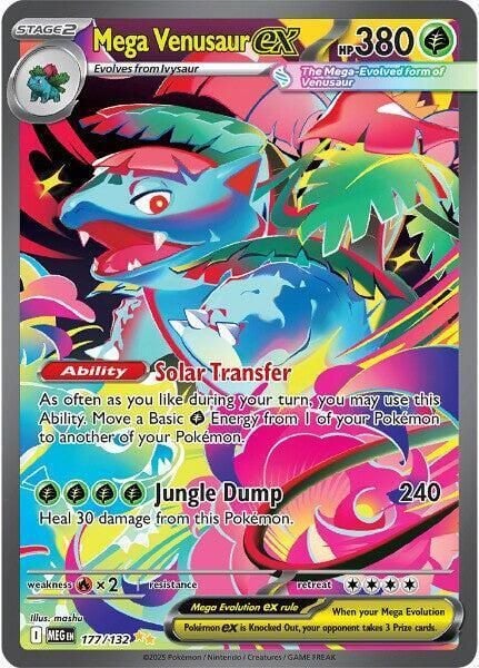thẻ bài pokemon tcg Mega Venusaur ex 177 132&nbsp;Special Illustration Rare